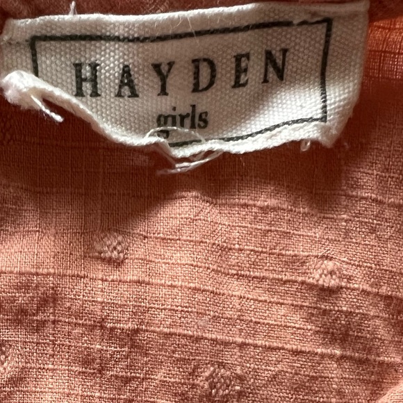 Hayden Girls Swiss Dot Smocked Bodice Ruffled Top, size M - Picture 6 of 8